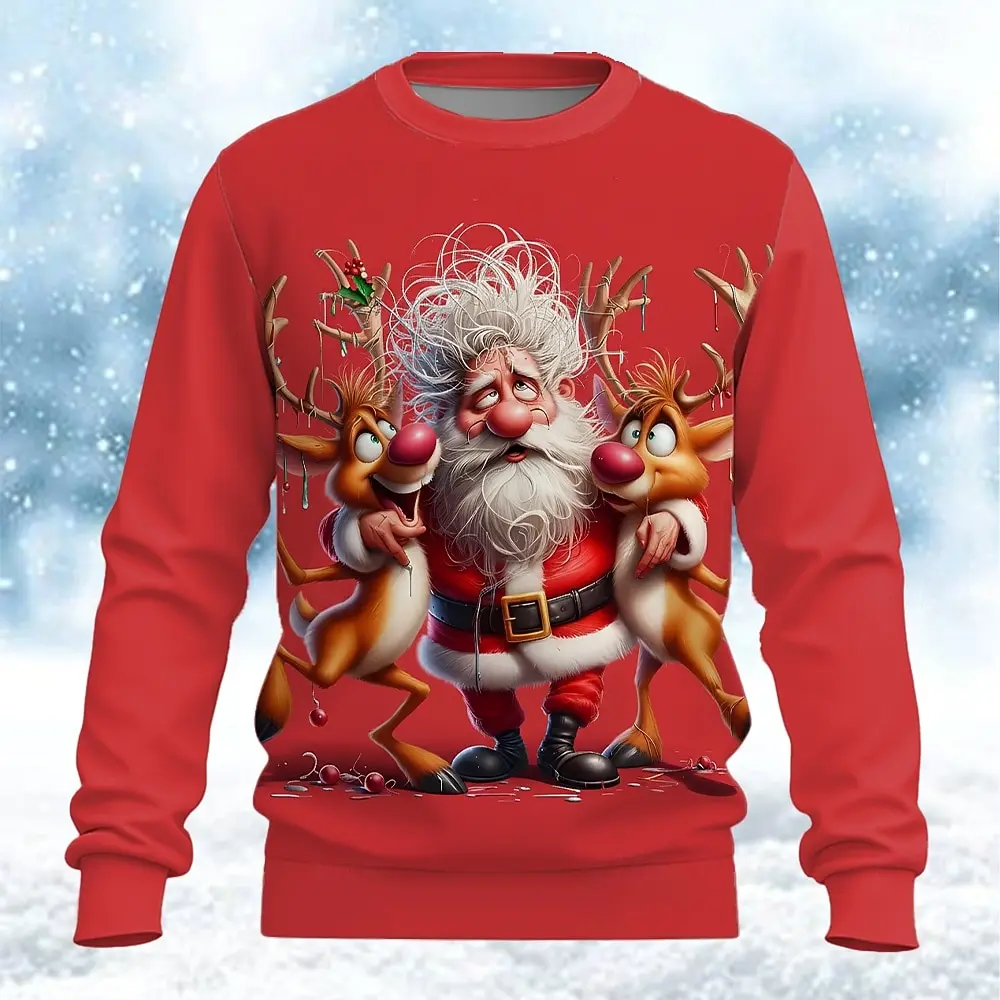 Mens Xmas Fashion - Unisex Ugly Christmas Sweatshirt, Fashion 3D