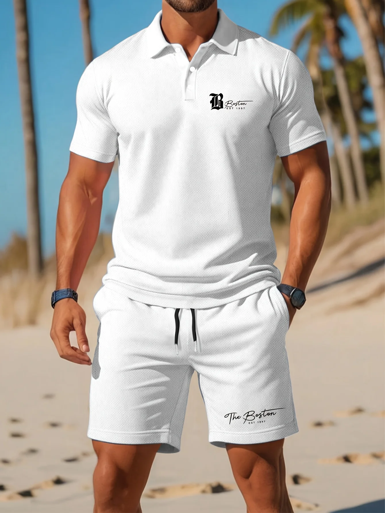 Mens Fashion Ideas - Summer New Men's Polo Shirt Set