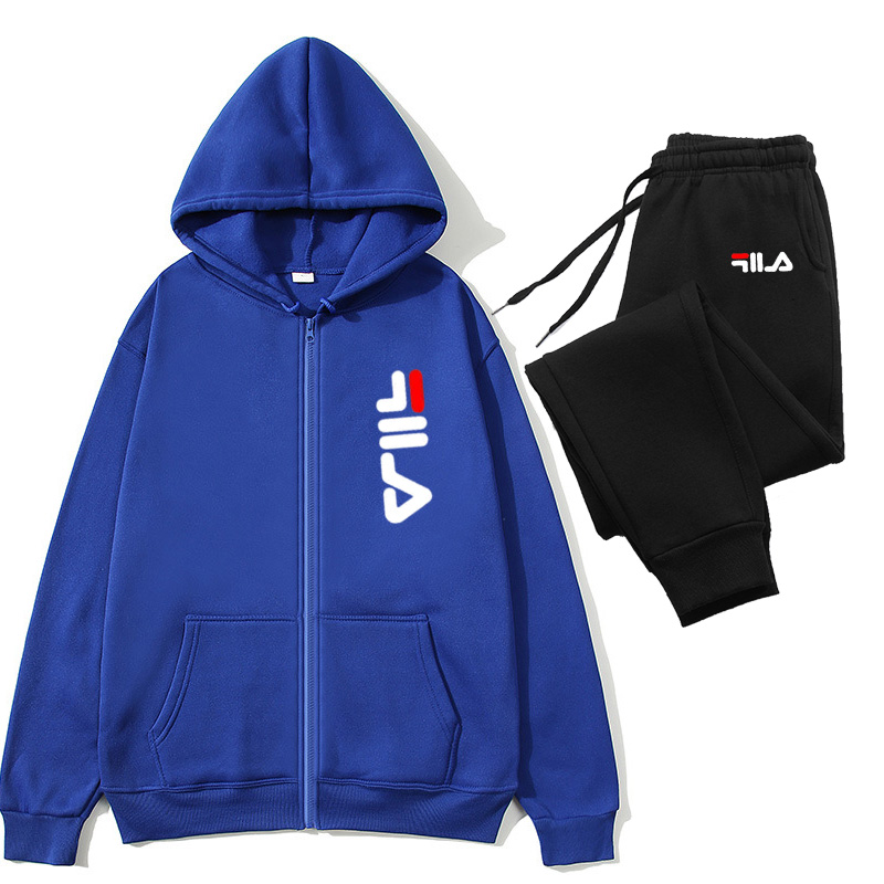 Men'S Fashion Zipper Jacket - Men's 2 Piece Tracksuit Zipper Cardigan