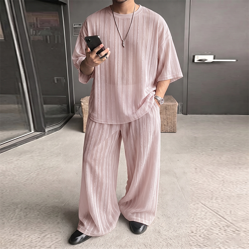 Mens Fashion Ideas - INCERUN Men's Sets Striped See Through