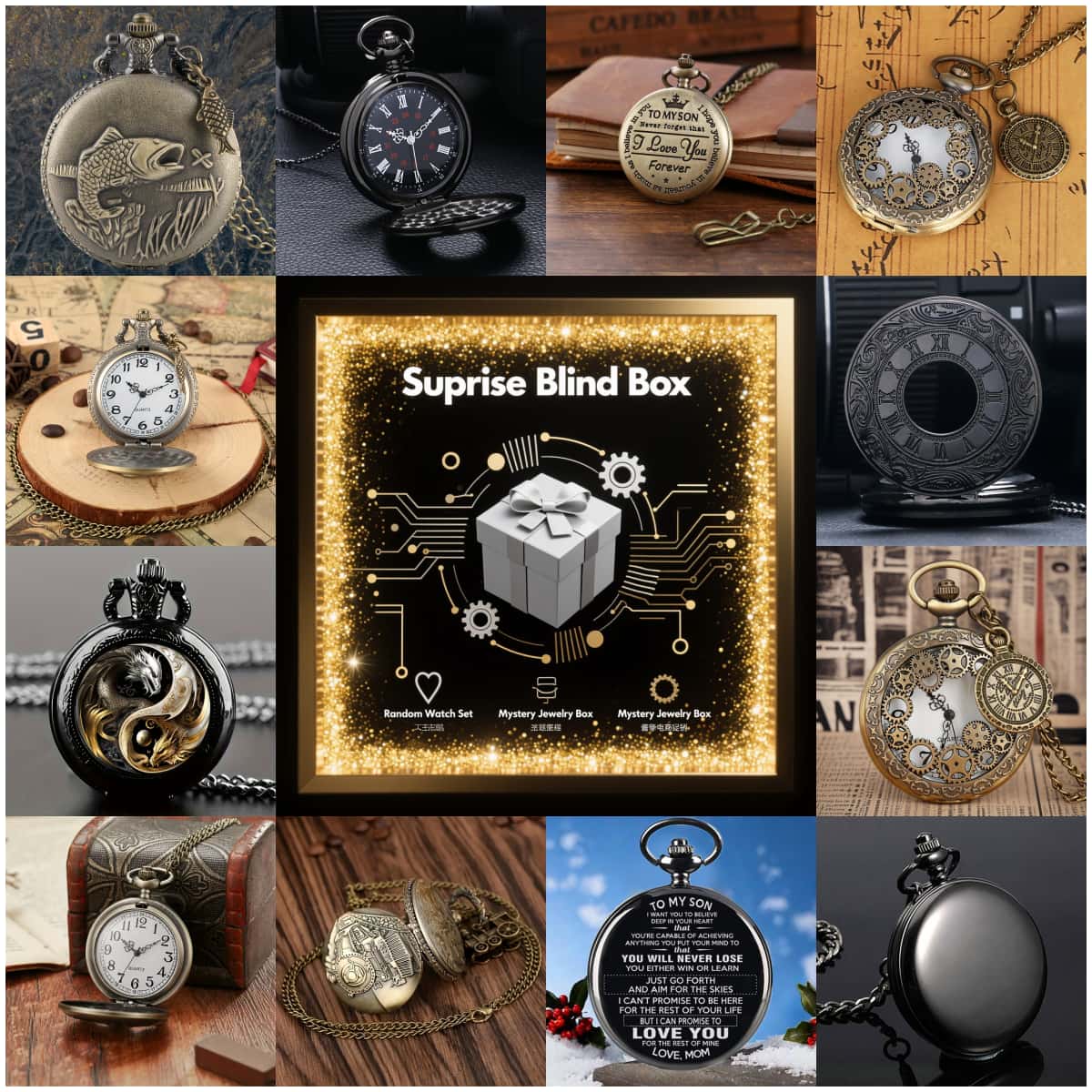 1PC Surprise Mystery Watch Bli - Fashion Mens Watches review and price
