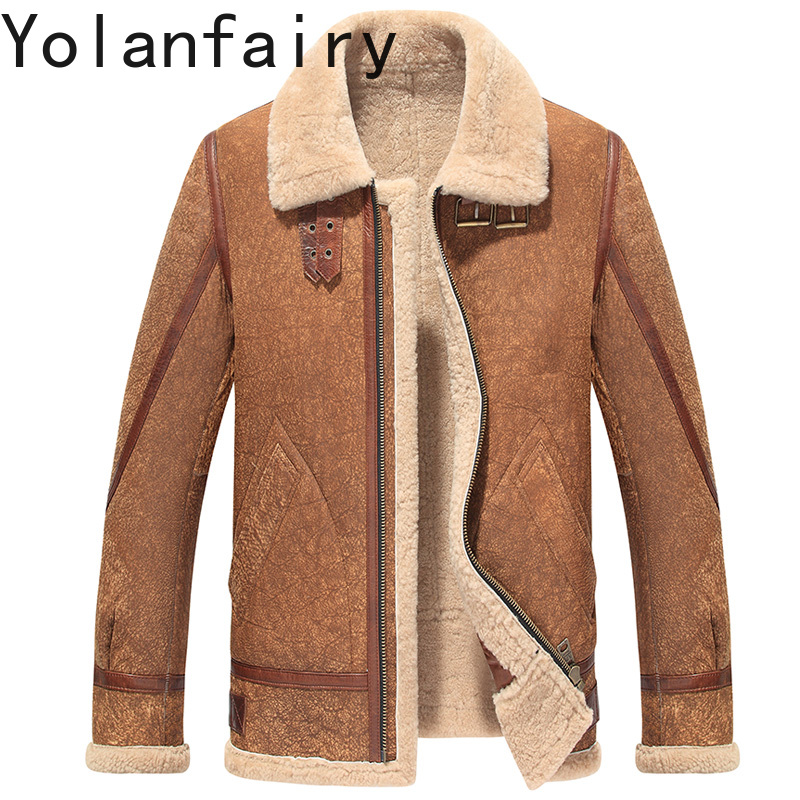 YOLANFAIRY Real Leather Jacket - Men'S Fashion Zipper Jacket review and price