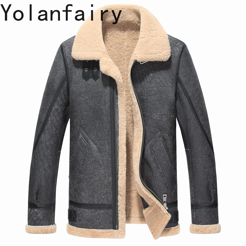 YOLANFAIRY Real Leather Jacket - Men'S Fashion Zipper Jacket review and price