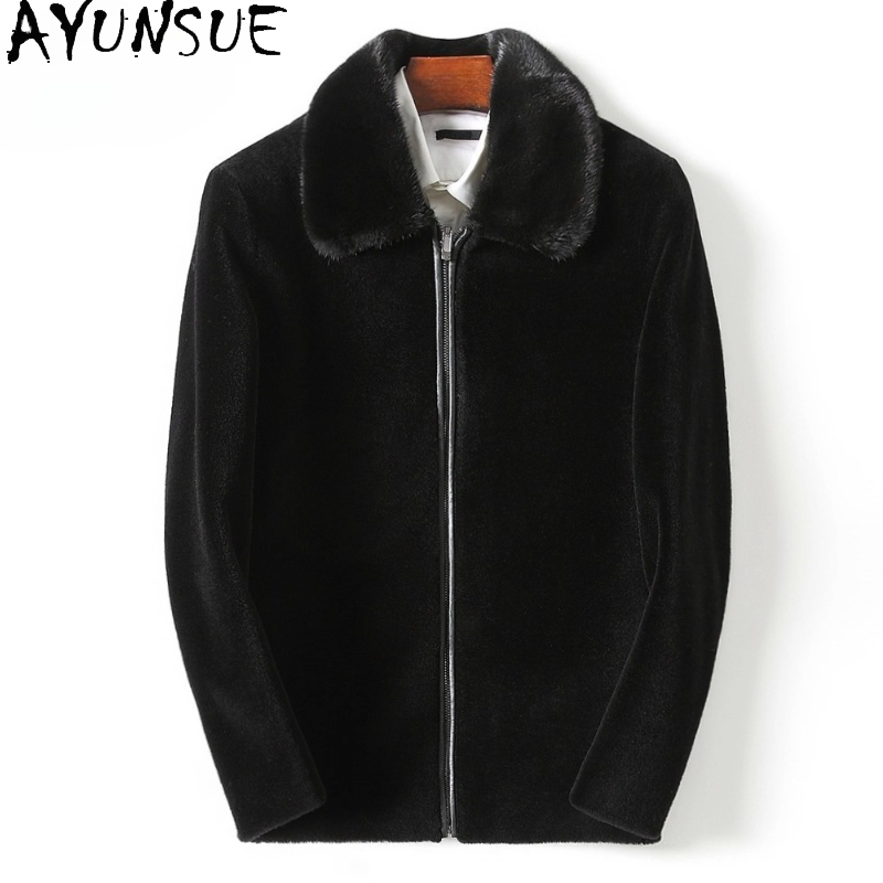 AYUNSUE Casual 100% Wool Coats - Men'S Fashion Zipper Jacket review and price