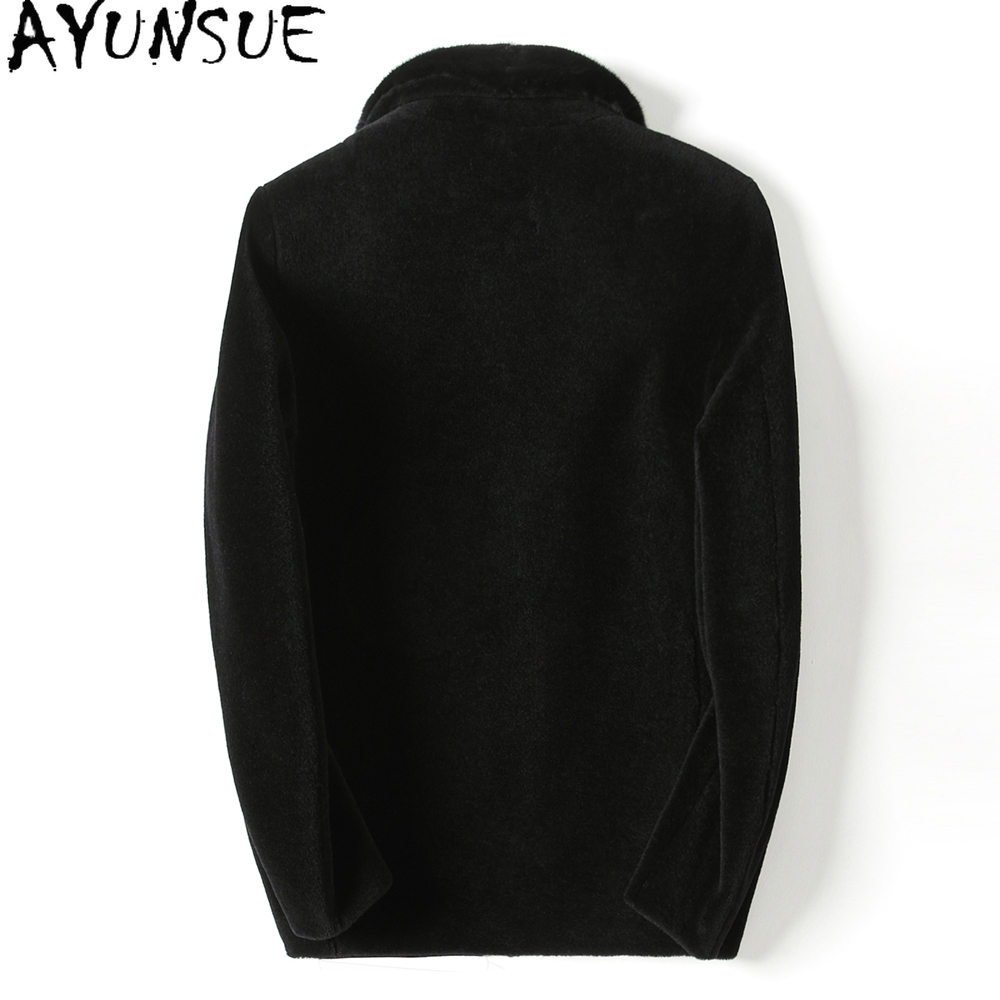 AYUNSUE Casual 100% Wool Coats - Men'S Fashion Zipper Jacket review and price