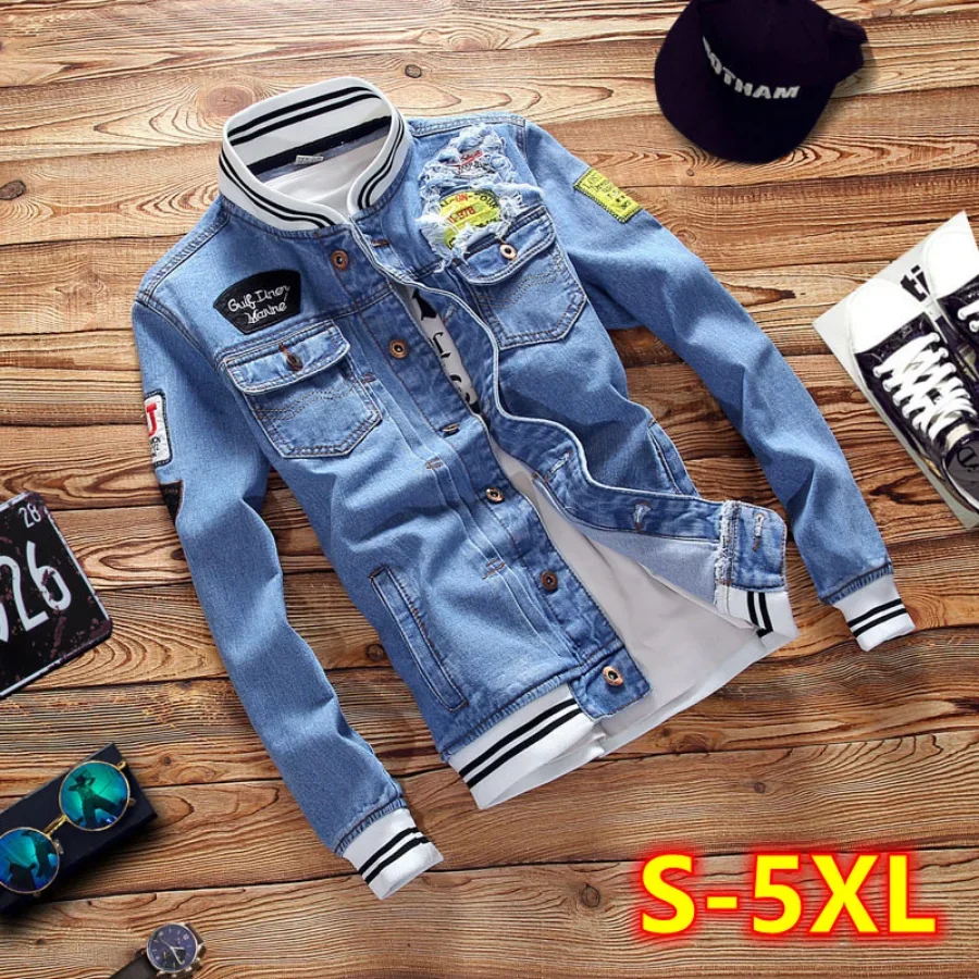 New 2026 Men's Denim Jackets F - Bomber Jacket Men review and price
