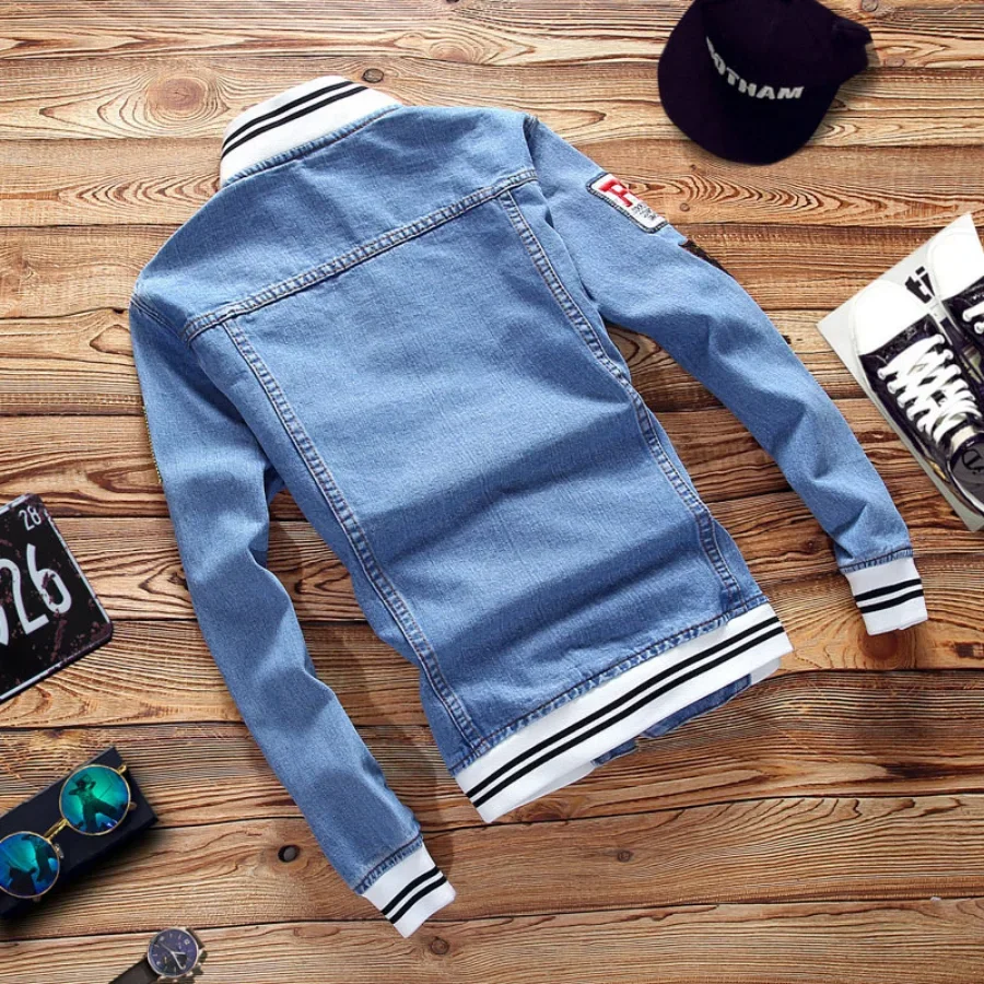 New 2026 Men's Denim Jackets F - Bomber Jacket Men review and price