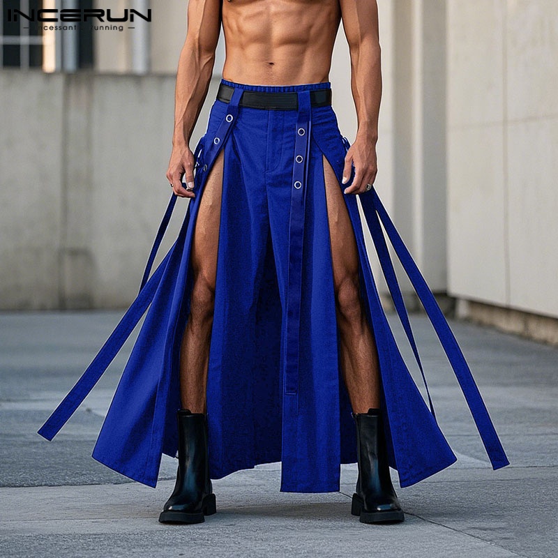 INCERUN Men Skirts Solid Pants - Men'S Fashion Pants 2025 review and price
