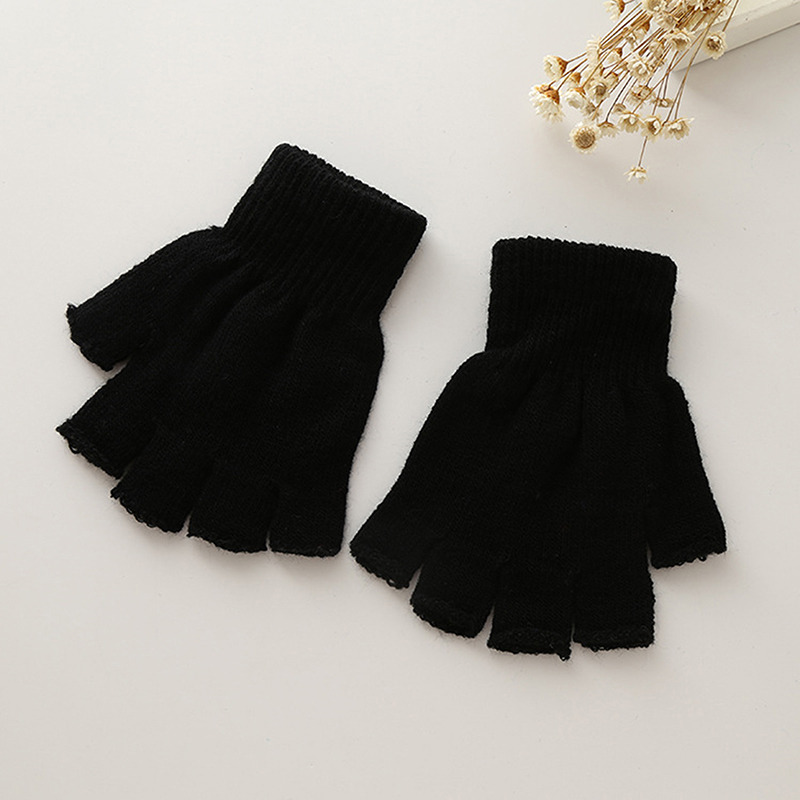 1Pair Unisex Black Half Finger - Men'S Fashion Gloves review and price