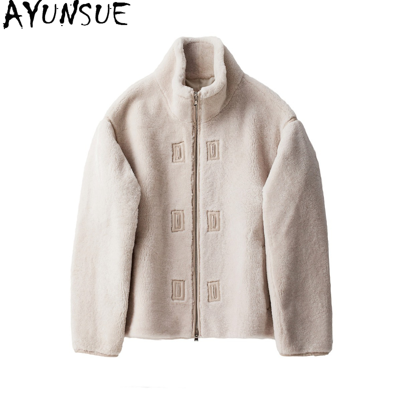 AYUNSUE Natural Merino Sheep S - Men'S Fashion Zipper Jacket review and price