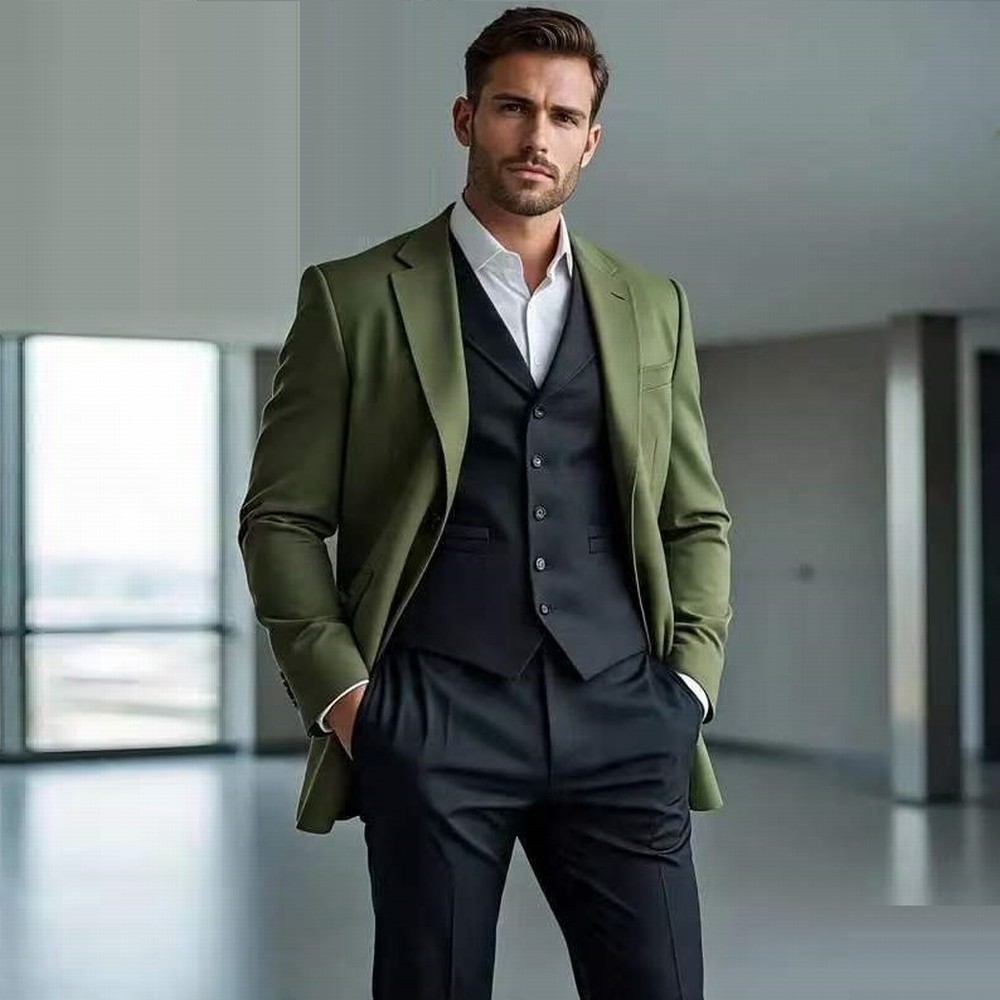 Fashion Army Green And Black F - Men'S Fashion Zipper Jacket review and price