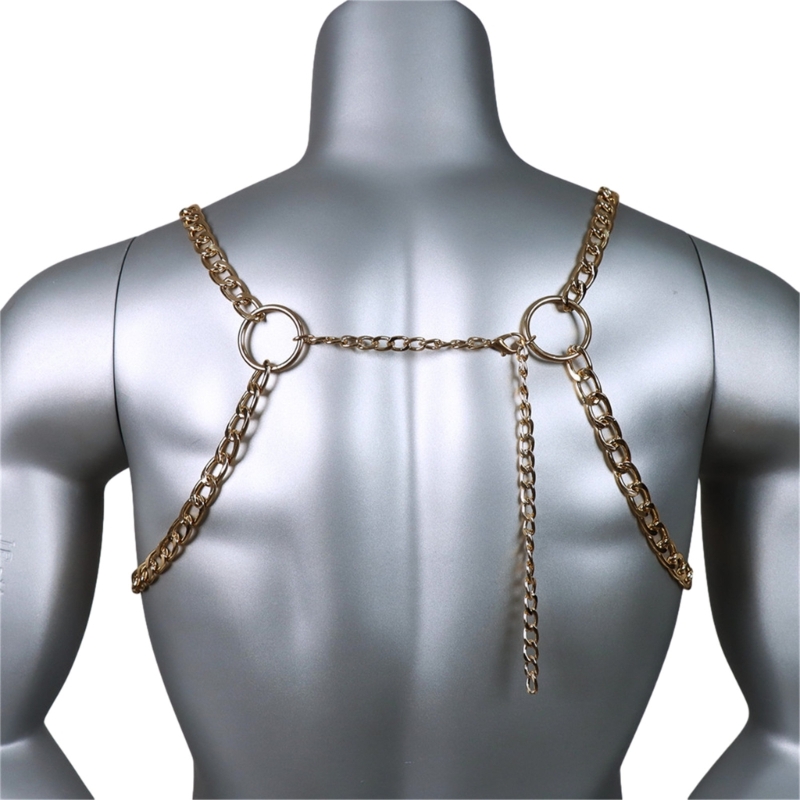 Men's Sexy Metal Body Chest Ch - Fashion Harness Men review and price