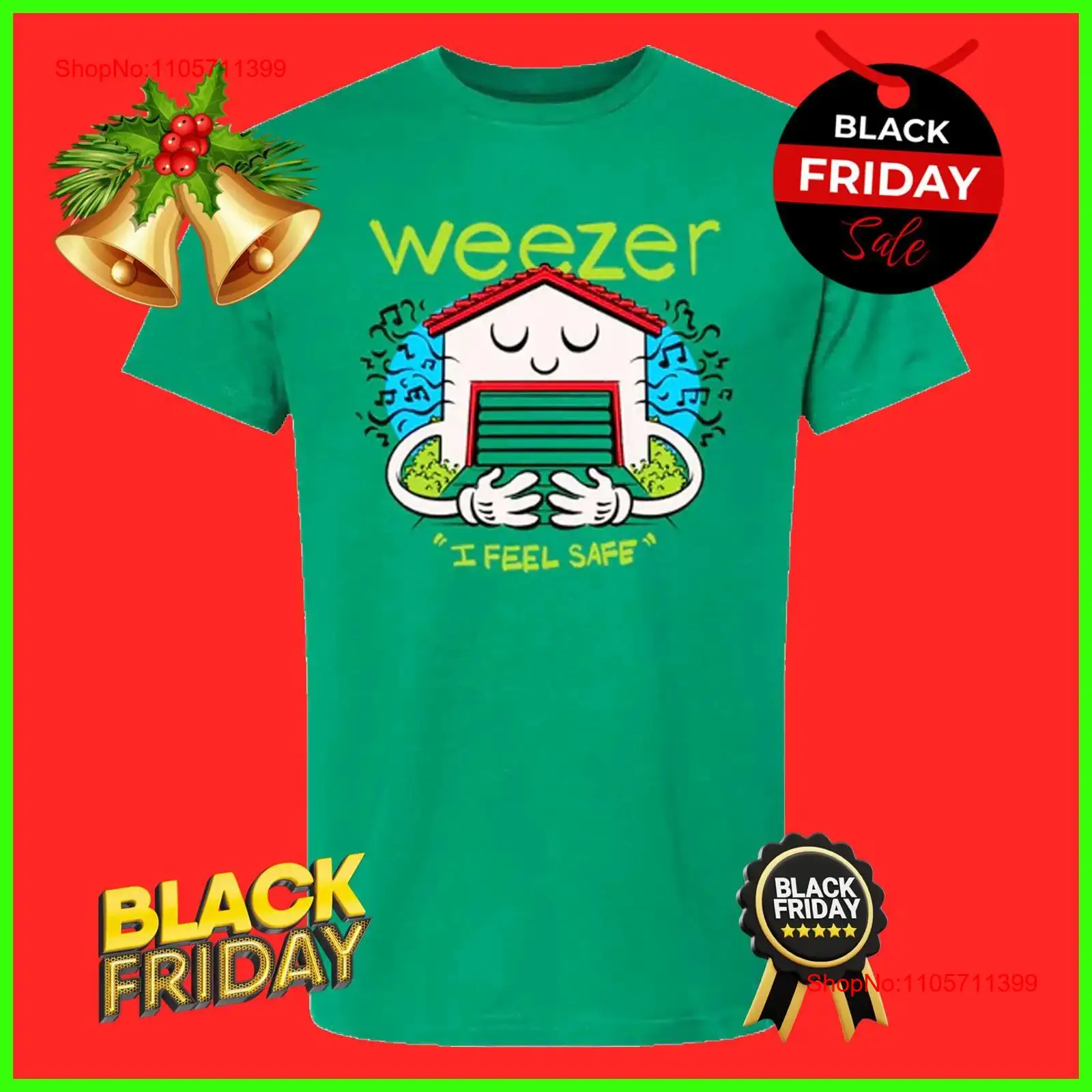 Weezer Garage I Feel Safe T Sh - Men'S Fashion Garage review and price