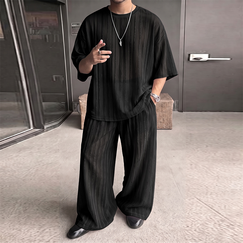 INCERUN Men's Sets Striped See - Mens Fashion Ideas review and price