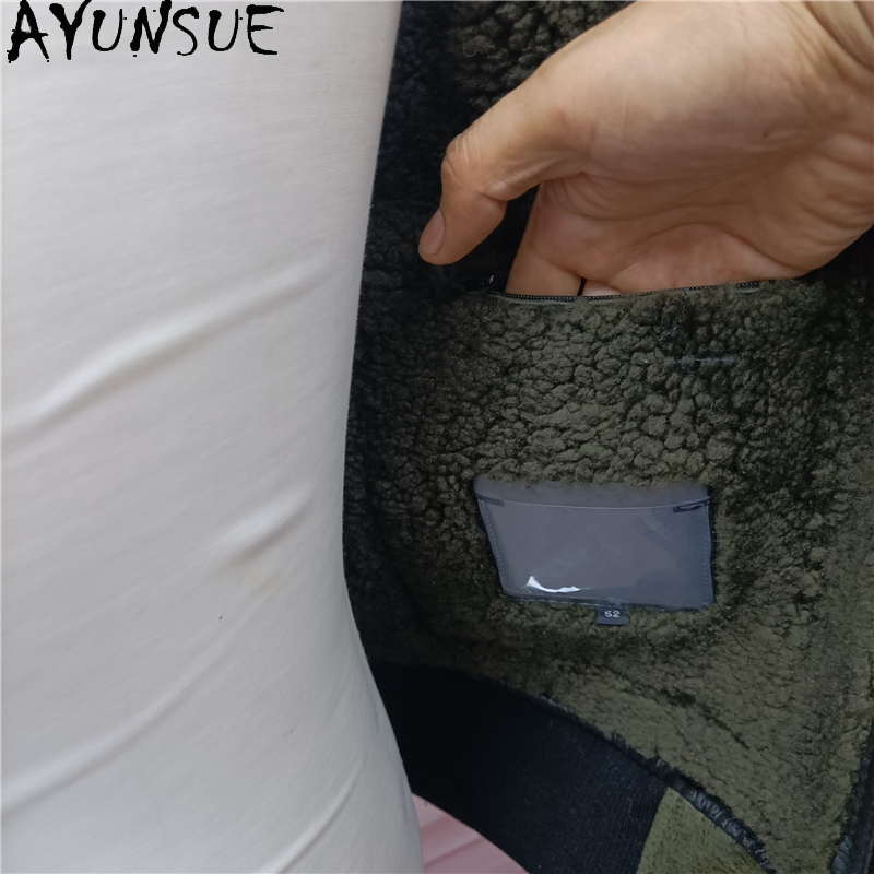 AYUNSUE Warm Natural Fur Coat  - Men'S Fashion Zipper Jacket review and price