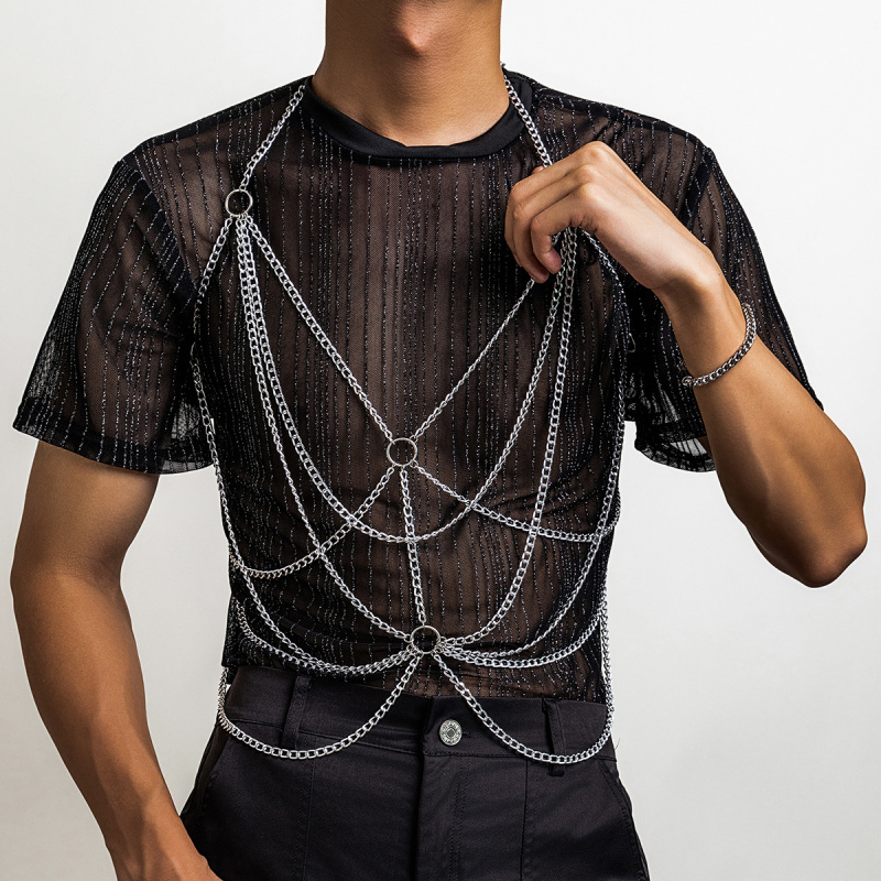 Men’s Body Chain Harness Silve - Fashion Harness Men review and price