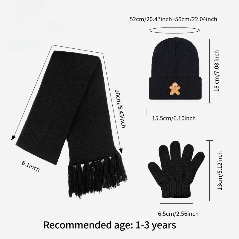 Soft Knitted 3Pcs Toddler Hat  - Men'S Fashion Gloves review and price