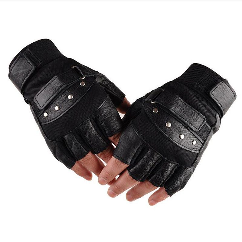 Men's Half Finger Leather Fitn - Men'S Fashion Gloves review and price