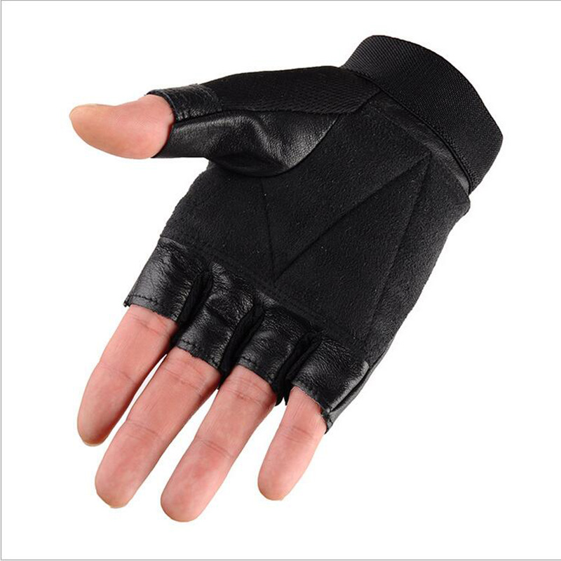 Men's Half Finger Leather Fitn - Men'S Fashion Gloves review and price