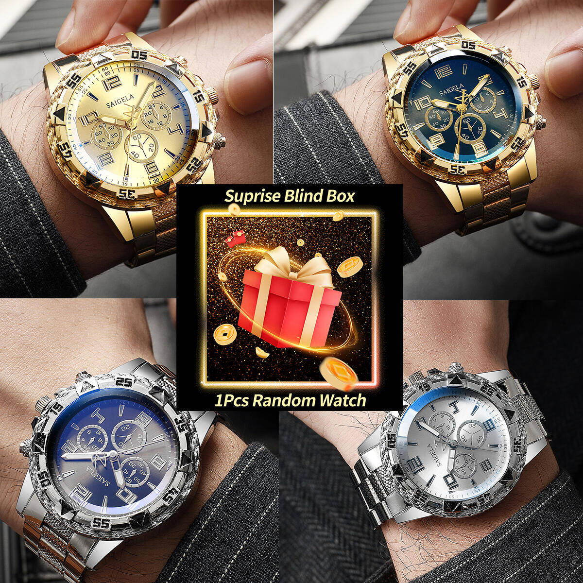 1PC Surprise Mystery Watch Bli - Fashion Mens Watches review and price
